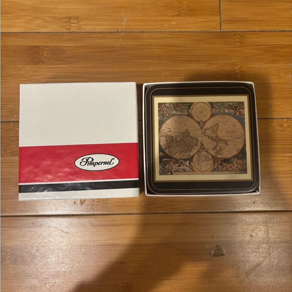 Pimpernel Classic Map Design Coasters.xm-410